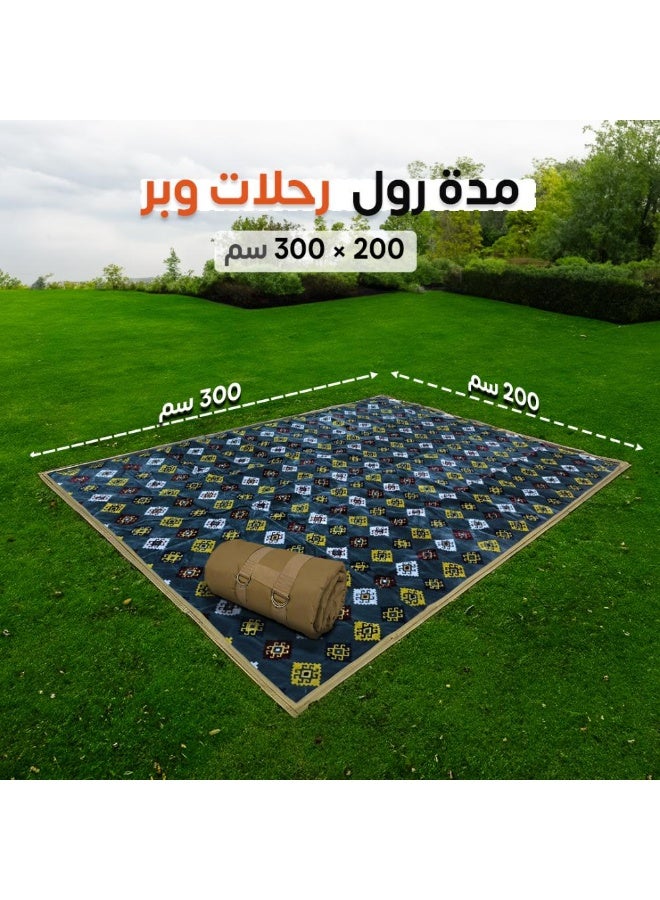 SleepLand Padded Outdoor Camping Roll Mat Size 300 200 cm - Image 1